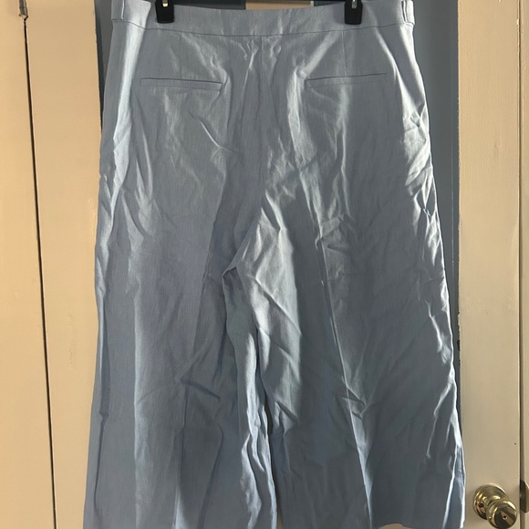 Loft Light Blue Wide Leg Slacks - Picture 2 of 4